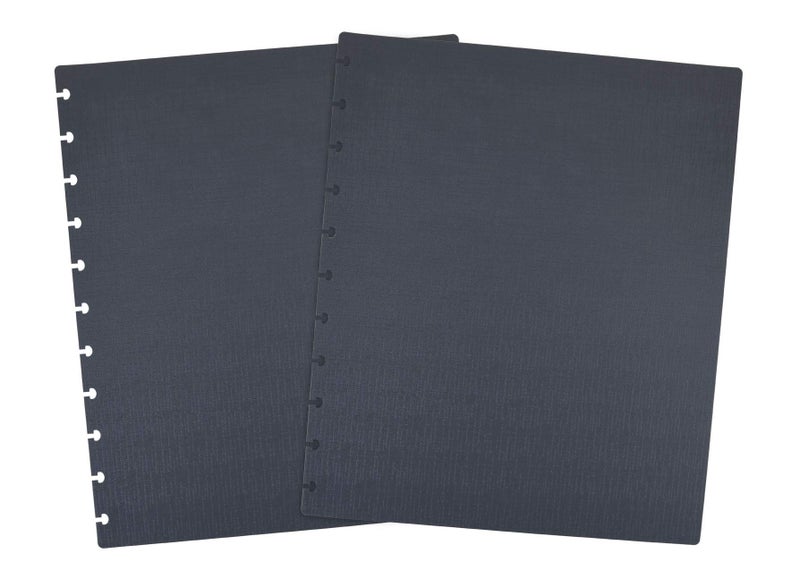 Talia Discbound Notbook - Cover and Disc Set (Set 2 (3pk), Letter Set) - Black, Blue, Grey - Image 2